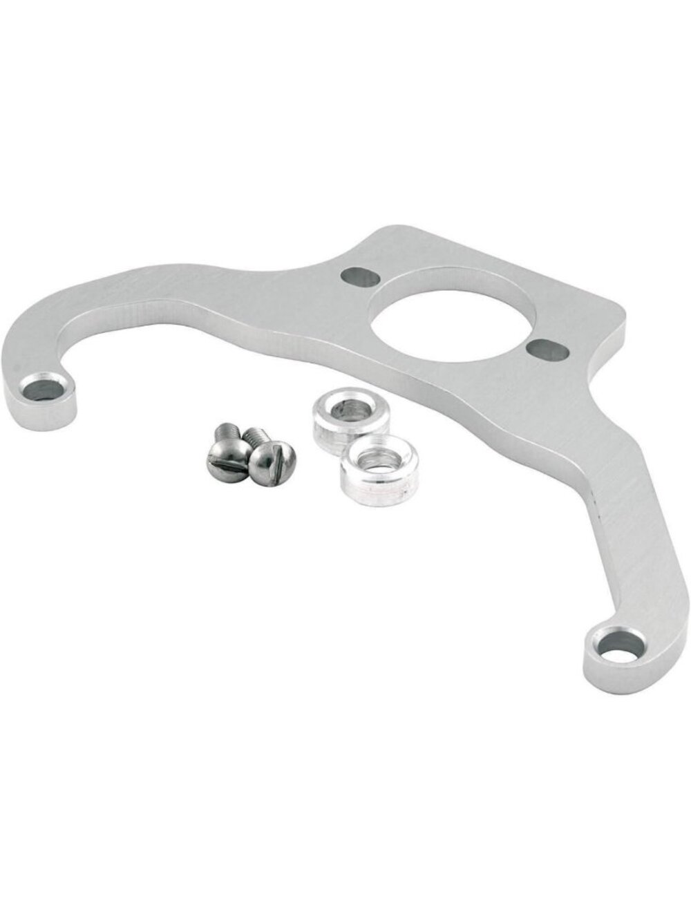 Silver Anodized Billet Aluminum Fuel Regulator Mounting Bracket for Carburetors